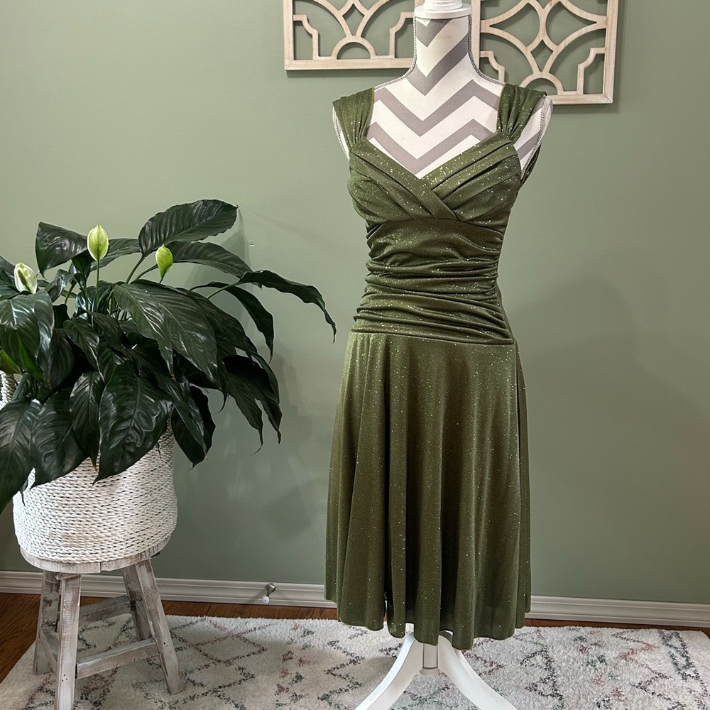 Speechless Olive Green Midi Dress